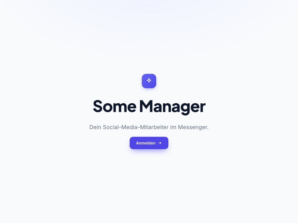 Der Some Manager mit dem Beitragskalender und einem Entwurf
